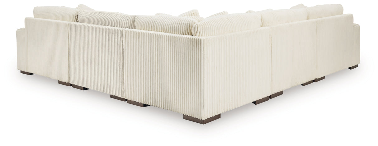 Lindyn Ivory 5-Piece Sectional with Ottoman from Ashley Furniture - Luna Furniture