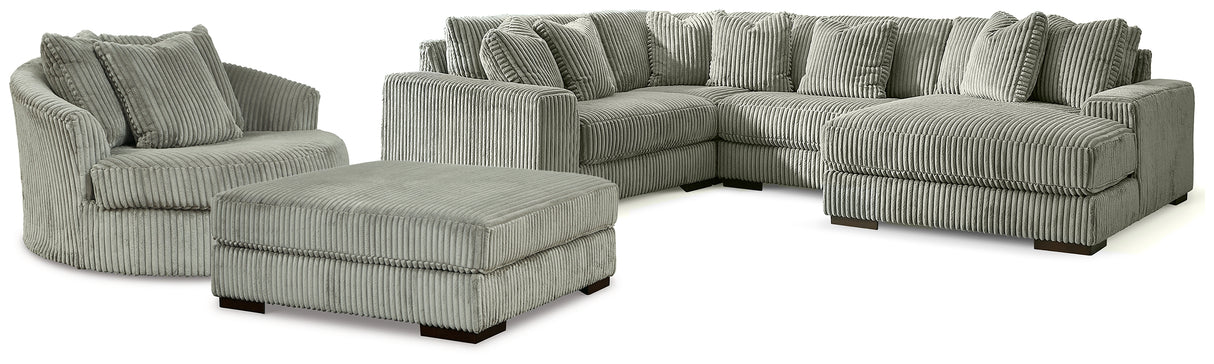 Lindyn 4-Piece Sectional, Chair and Ottoman from Ashley - Luna Furniture