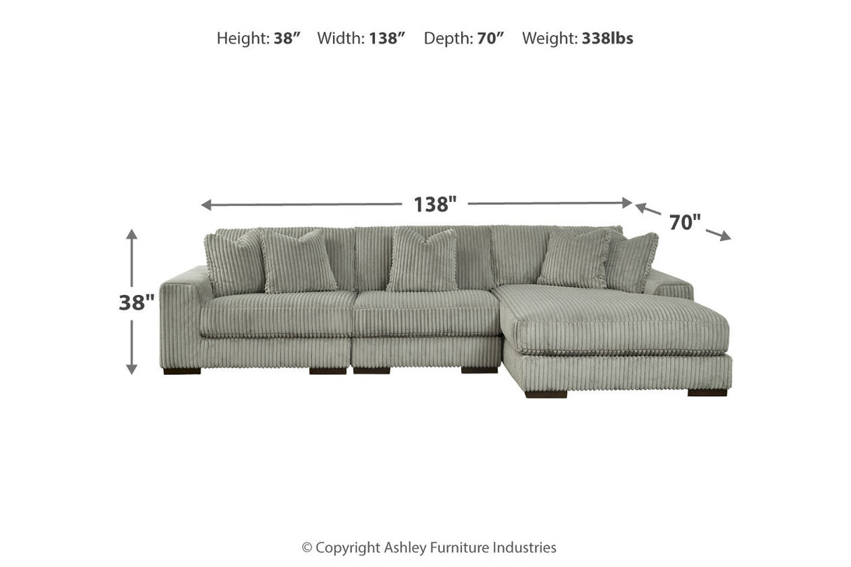 Lindyn Fog 3-Piece Sectional and Chair from Ashley - Luna Furniture