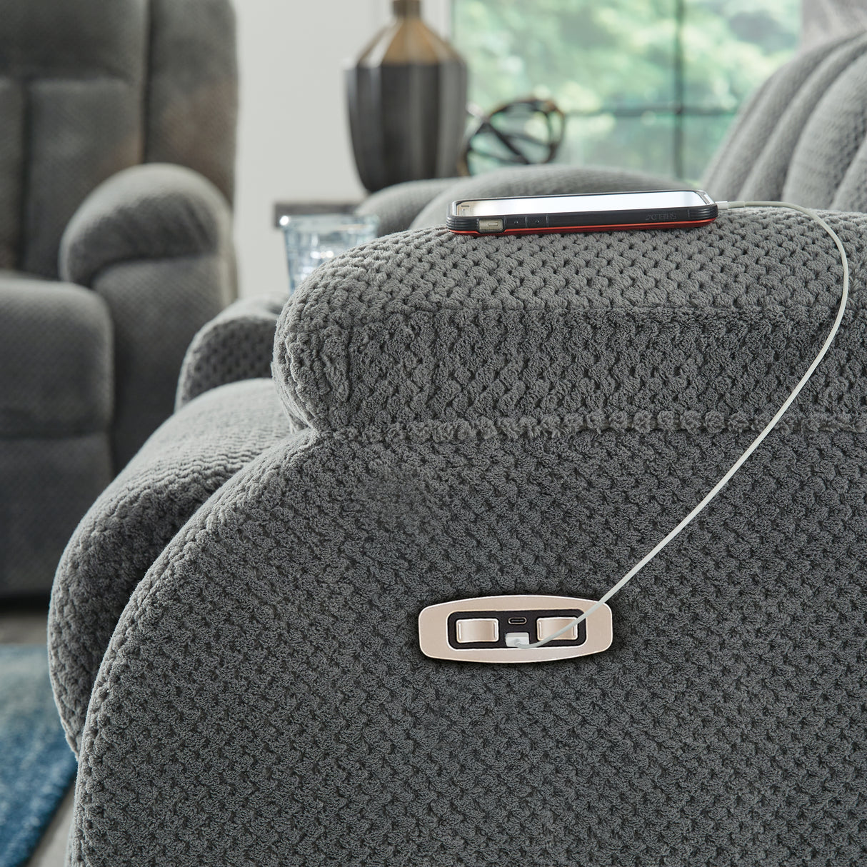 Observation Steel Power Reclining Sofa and Power Recliner from Ashley - Luna Furniture