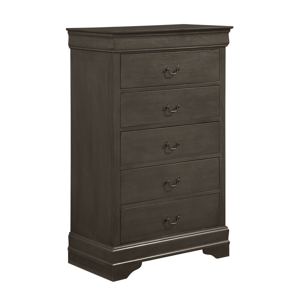 Mayville Stained Gray 4-Piece Bedroom Set (Queen Bed, Nightstand, Dresser, Mirror) from Homelegance - Luna Furniture