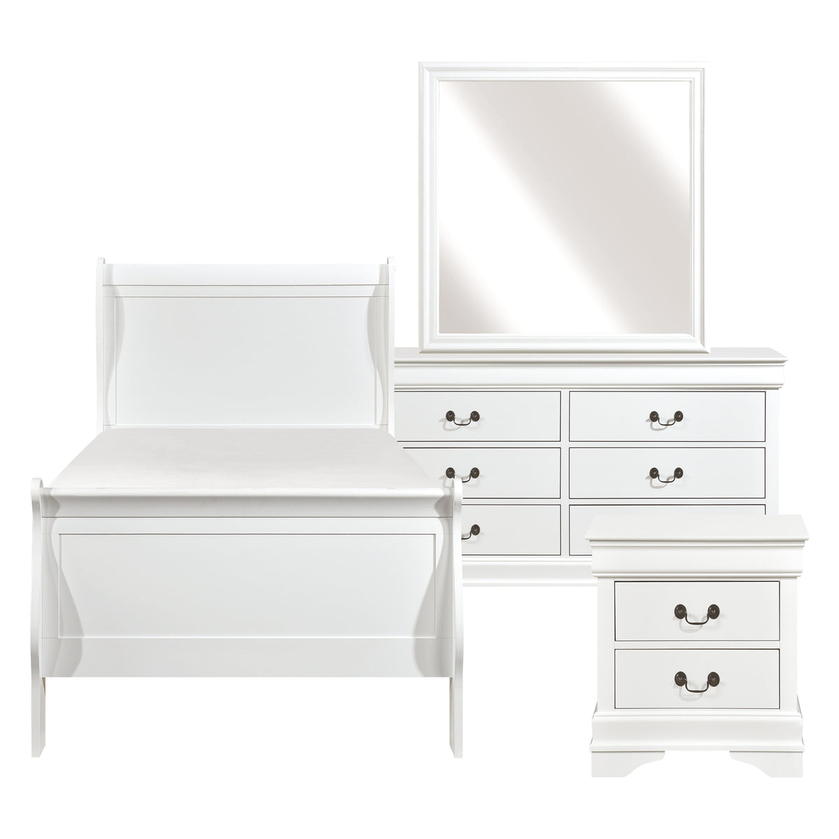 Mayville White Twin Bed from Homelegance - Luna Furniture