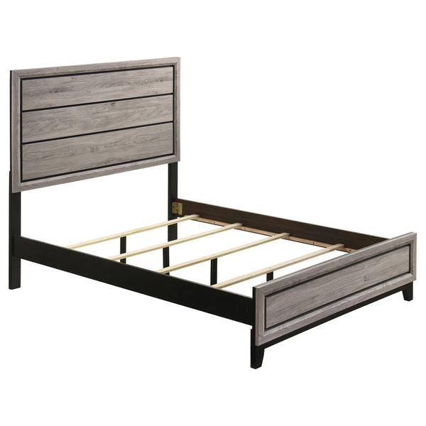 Watson Light Taupe Wood Full Panel Bed