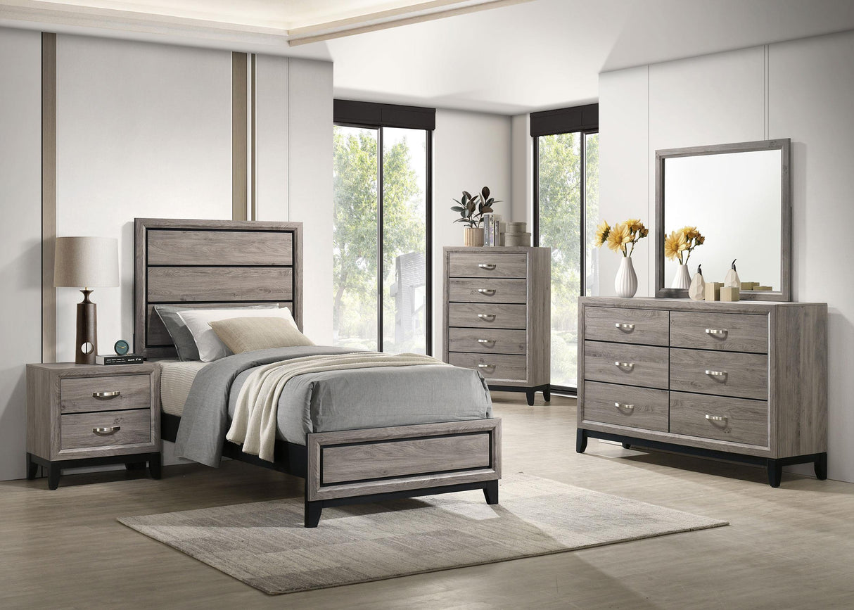 Watson Light Taupe Five-piece Twin Bedroom Set from Coaster - Luna Furniture