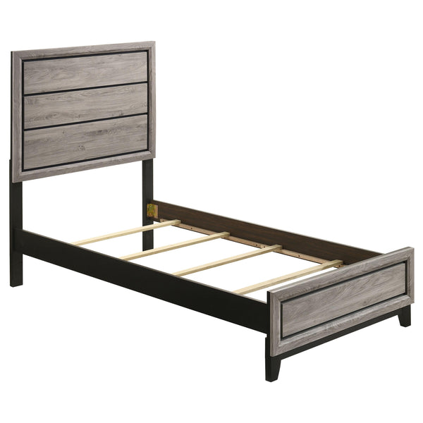 Watson Light Taupe Wood Twin Panel Bed
