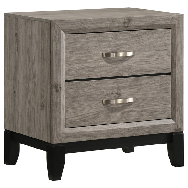 Watson Light Taupe 2-drawer Nightstand Bedside Table