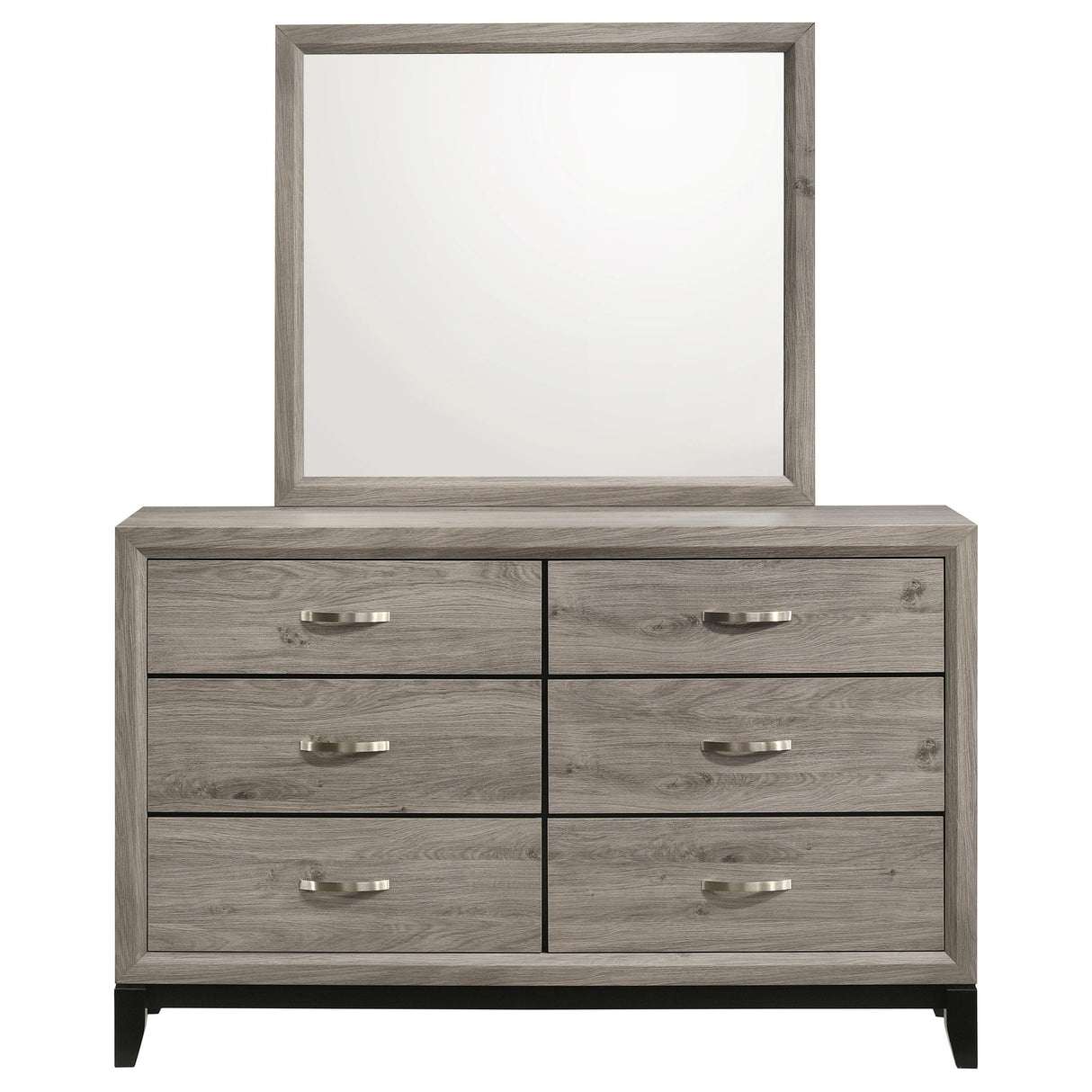 Watson Light Taupe 6-drawer Bedroom Dresser and Mirror from Coaster - Luna Furniture