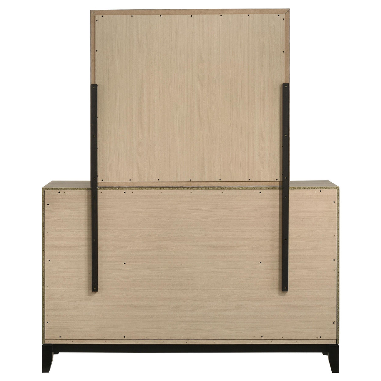 Watson Light Taupe 6-drawer Bedroom Dresser and Mirror from Coaster - Luna Furniture