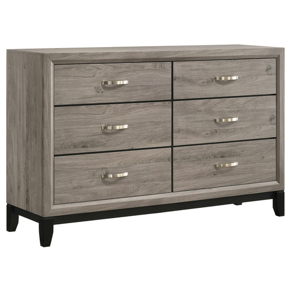 Watson Light Taupe 6-drawer Bedroom Dresser Cabinet