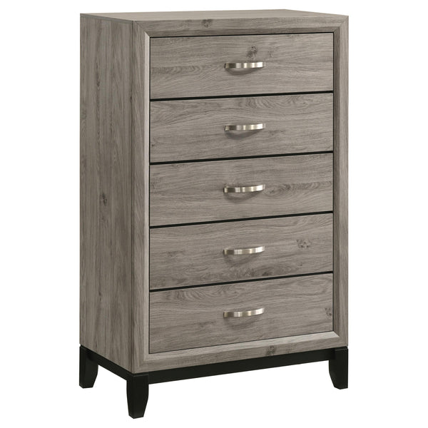 Watson Light Taupe 5-drawer Bedroom Chest of Drawers