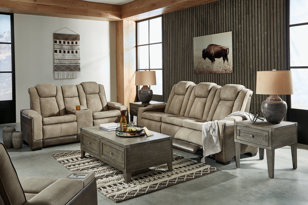 Next-Gen DuraPella Sand Power Reclining Sofa, Loveseat and Recliner from Ashley - Luna Furniture