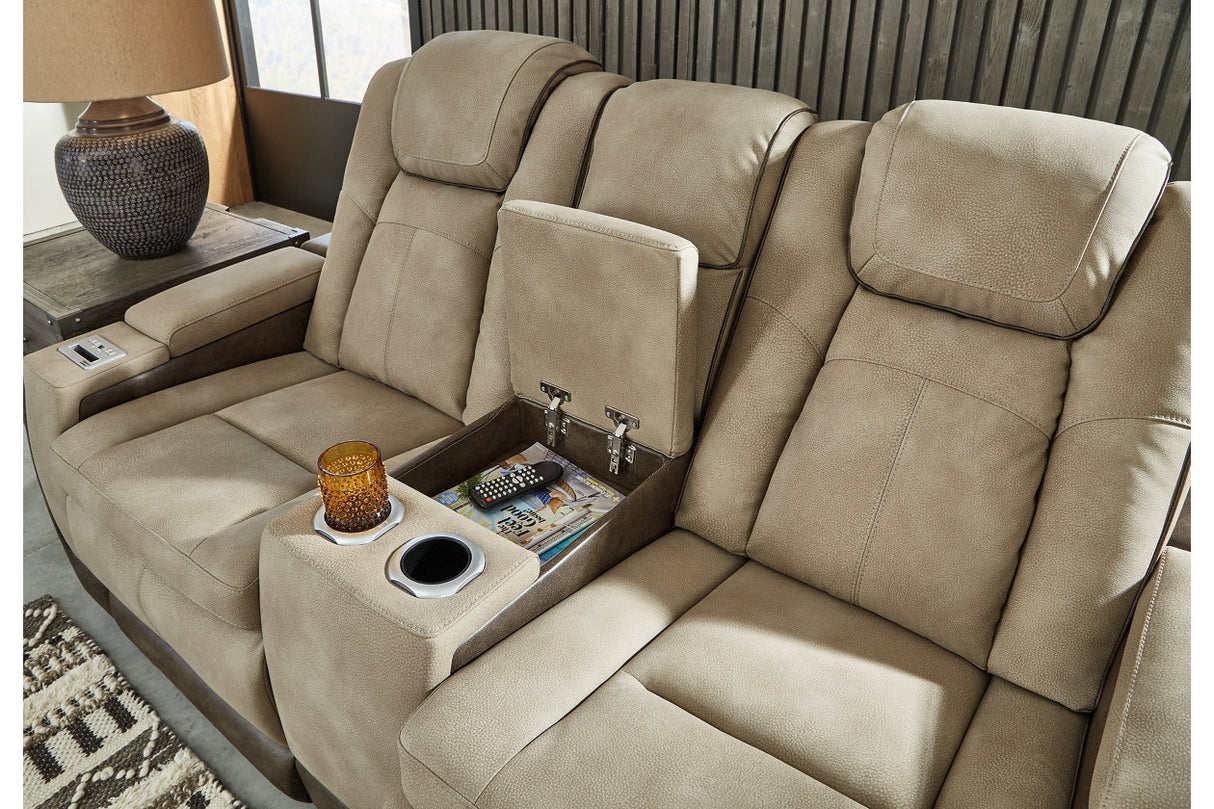 Next-Gen DuraPella Sand Power Reclining Sofa and Loveseat from Ashley Furniture - Luna Furniture