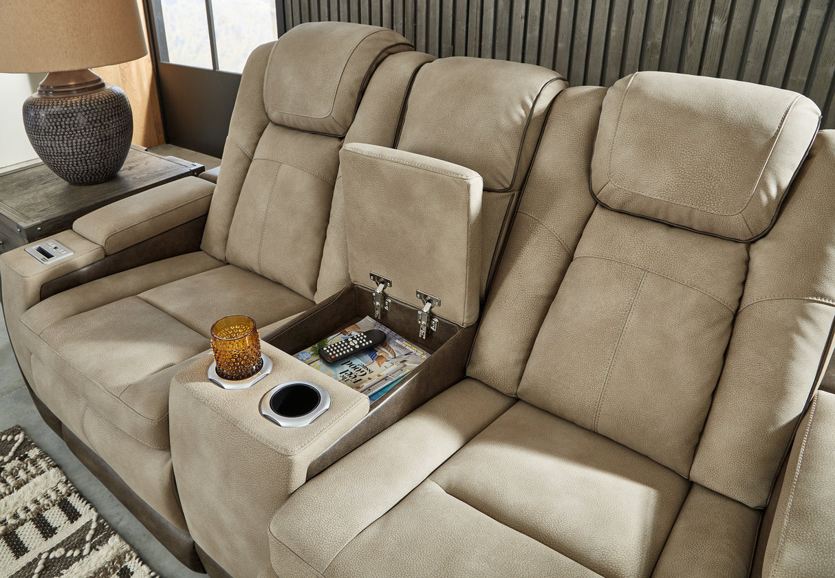 Next-Gen DuraPella Sand Power Reclining Sofa, Loveseat and Recliner from Ashley - Luna Furniture