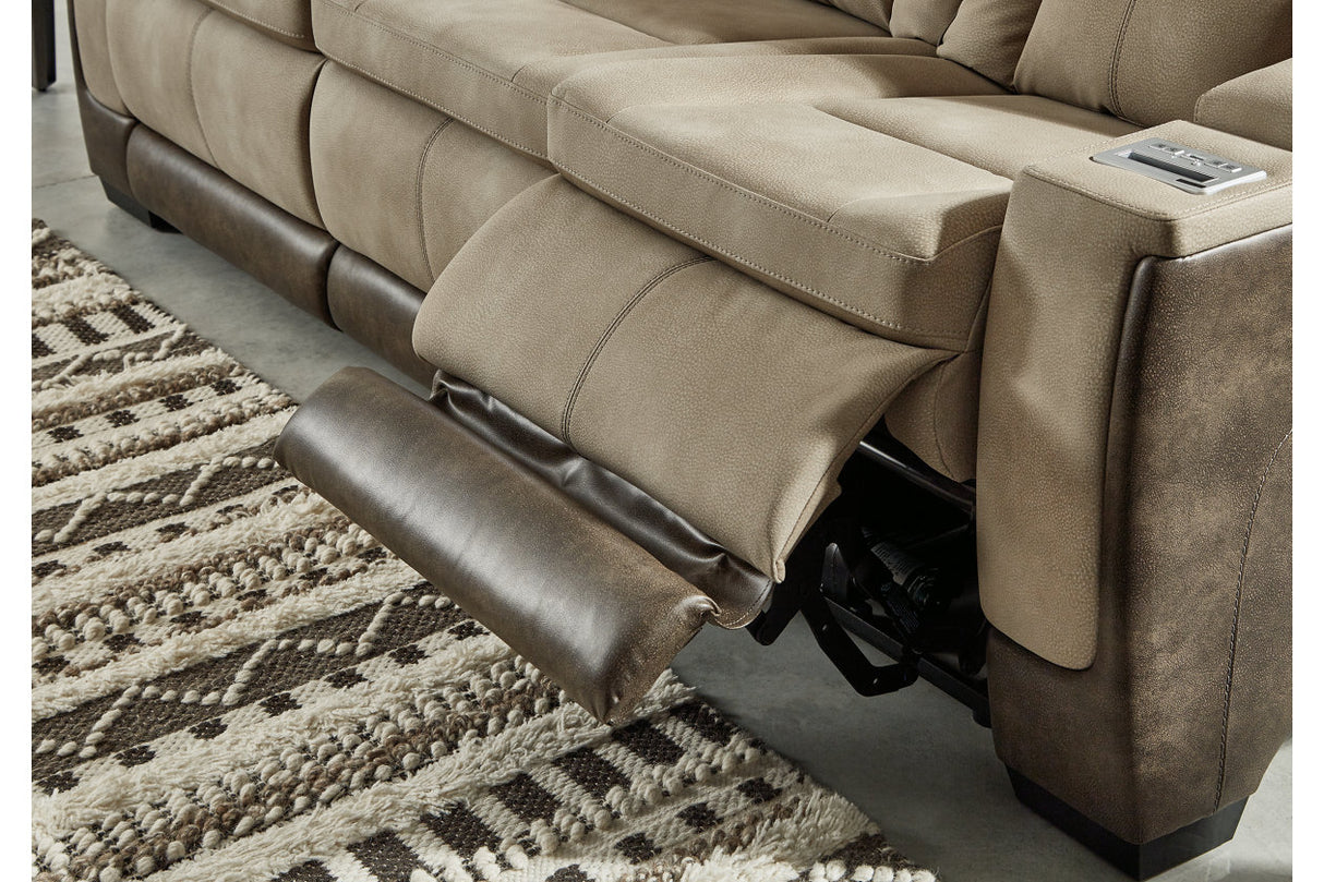 Next-Gen DuraPella Sand Power Reclining Sofa and Loveseat from Ashley Furniture - Luna Furniture