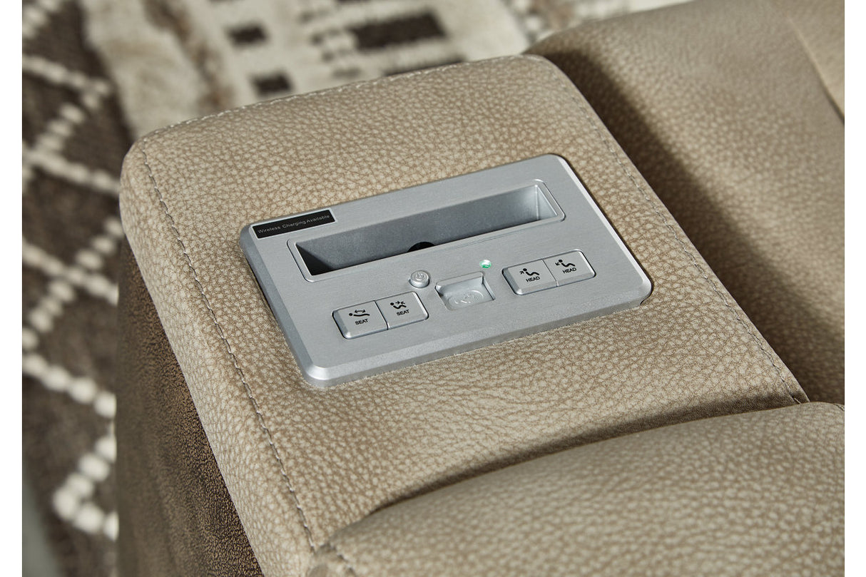 Next-Gen DuraPella Sand Power Reclining Sofa and Loveseat from Ashley Furniture - Luna Furniture