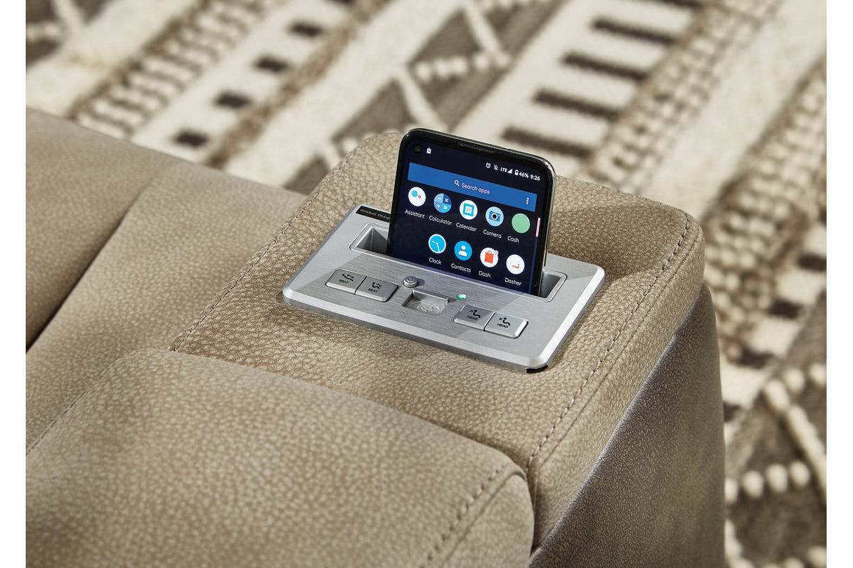 Next-Gen DuraPella Sand Power Reclining Sofa, Loveseat and Recliner from Ashley - Luna Furniture