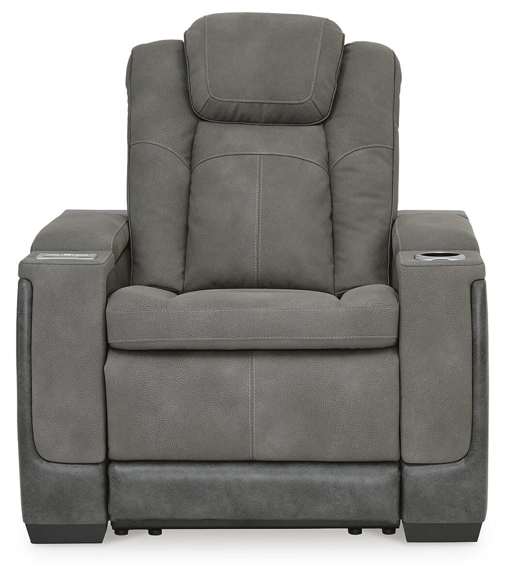 Next-Gen Durapella Slate Power Reclining Sofa and Power Recliner from Ashley - Luna Furniture