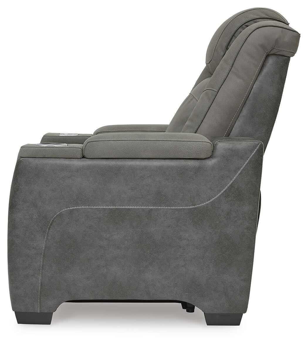 Next-Gen Durapella Slate Power Reclining Sofa and Power Recliner from Ashley - Luna Furniture