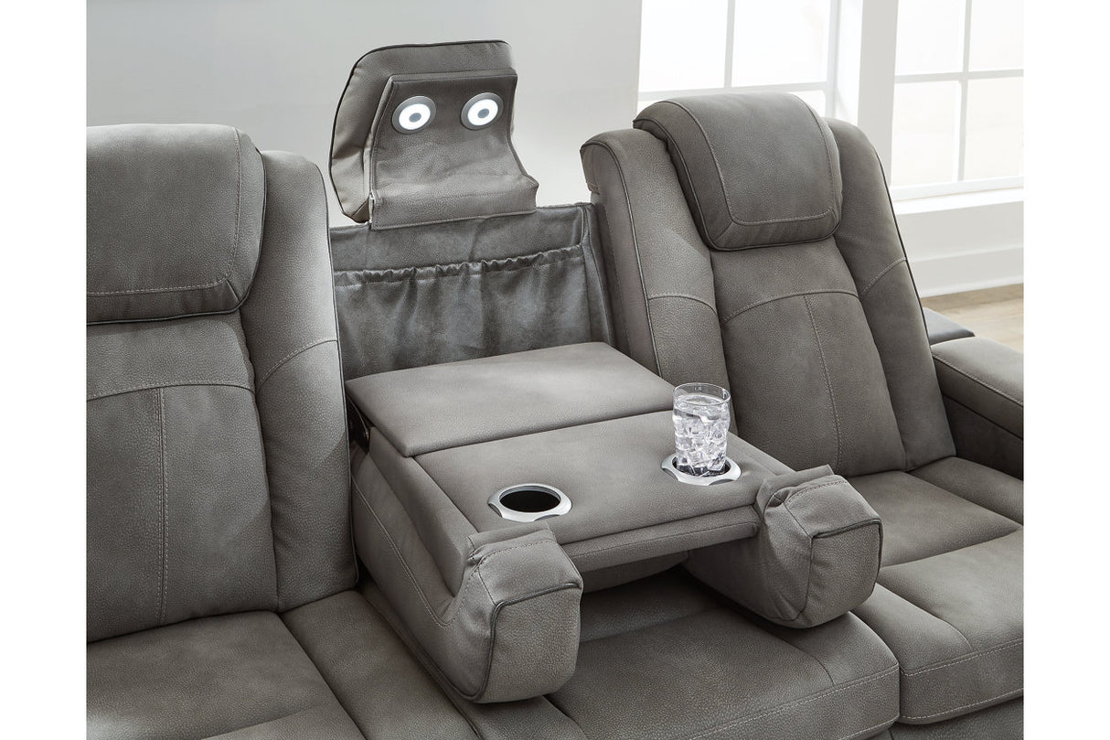 Next-Gen DuraPella Slate Power Reclining Sofa, Loveseat and Recliner from Ashley - Luna Furniture