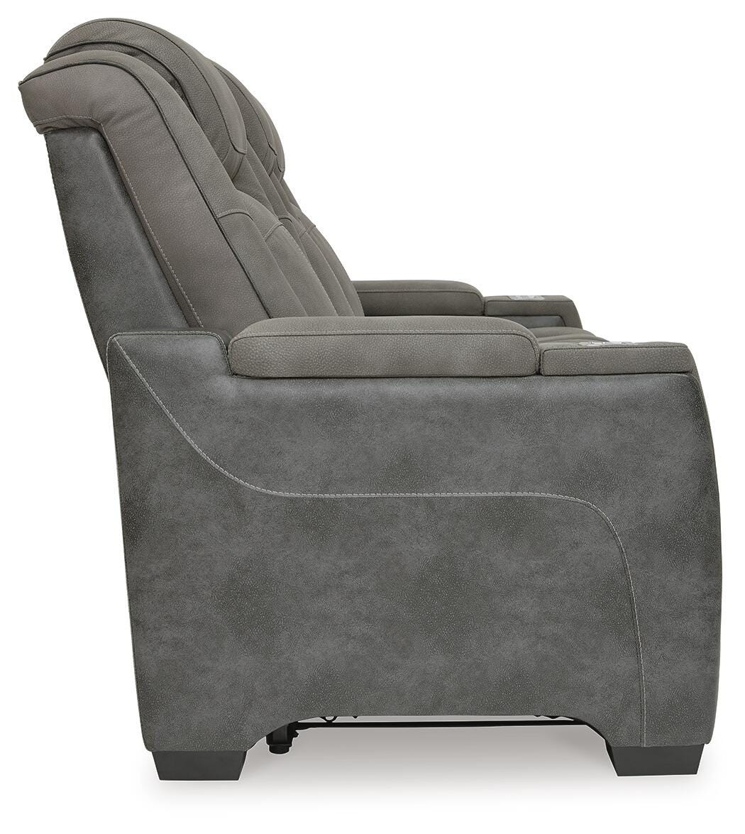 Next-Gen Durapella Slate Power Reclining Sofa and Power Recliner from Ashley - Luna Furniture