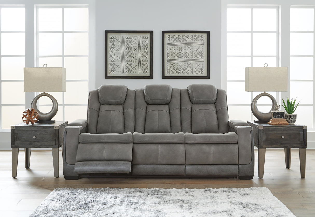 Next-Gen Durapella Slate Power Reclining Sofa and Power Recliner from Ashley - Luna Furniture