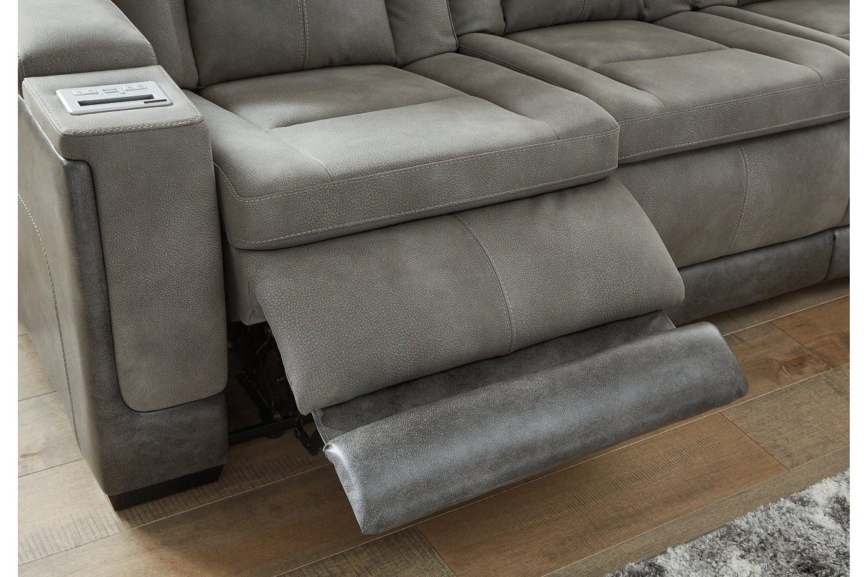 Next-Gen DuraPella Slate Power Reclining Sofa, Loveseat and Recliner from Ashley - Luna Furniture