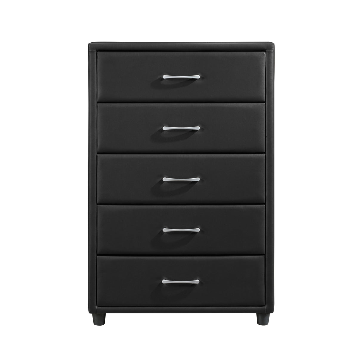 Lorenzi Black 4-Piece Youth Bedroom Set (Twin Bed, Nightstand, Dresser, Mirror) from Homelegance - Luna Furniture