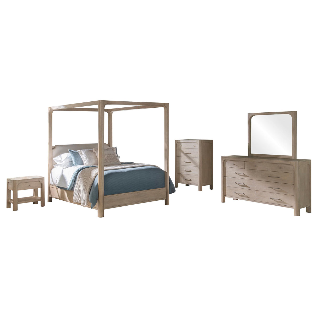 Solano Weathered Mango 5-piece California King Bedroom Set from Coaster - Luna Furniture