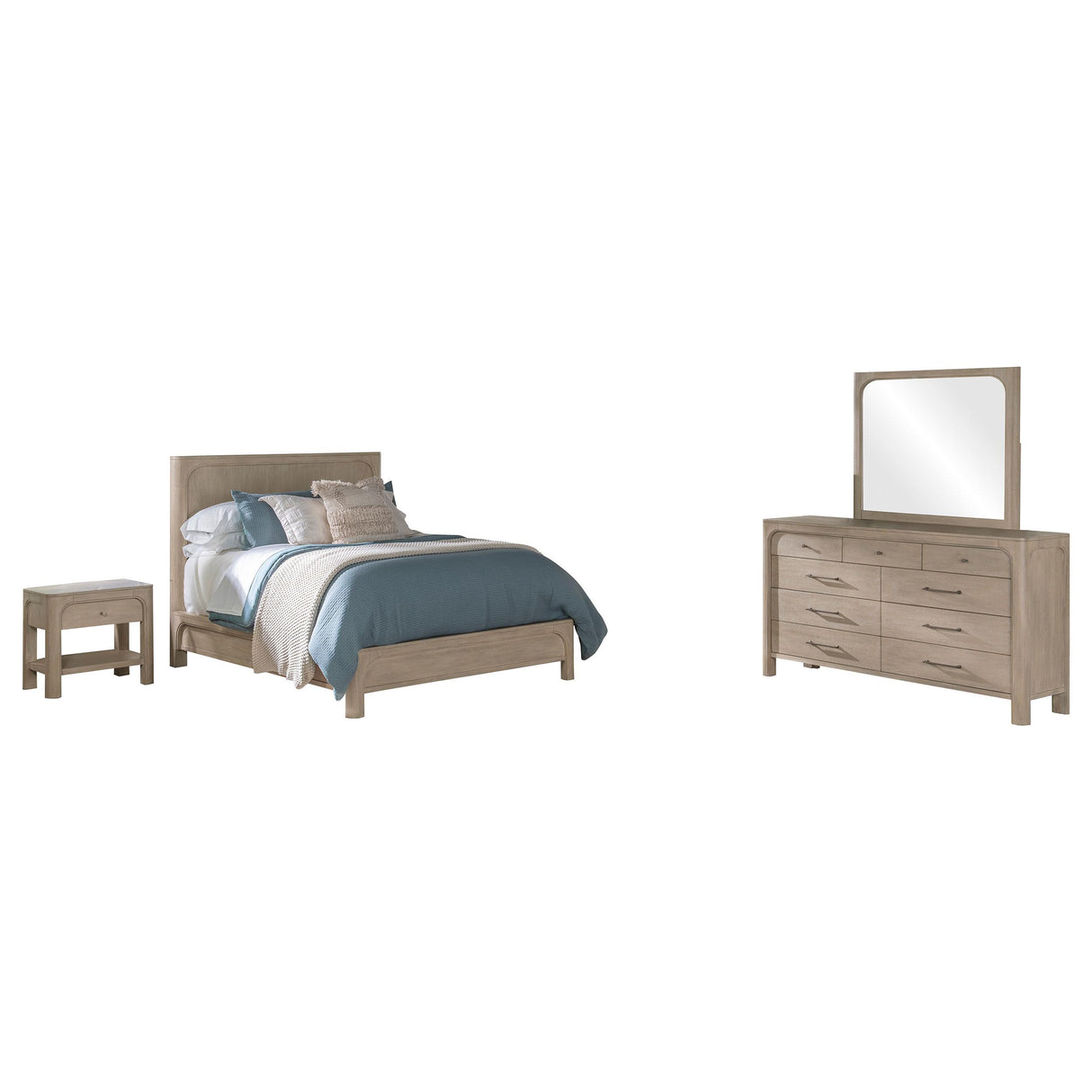 Solano Weathered Mango 4-Piece Eastern King Bedroom Set from Coaster - Luna Furniture