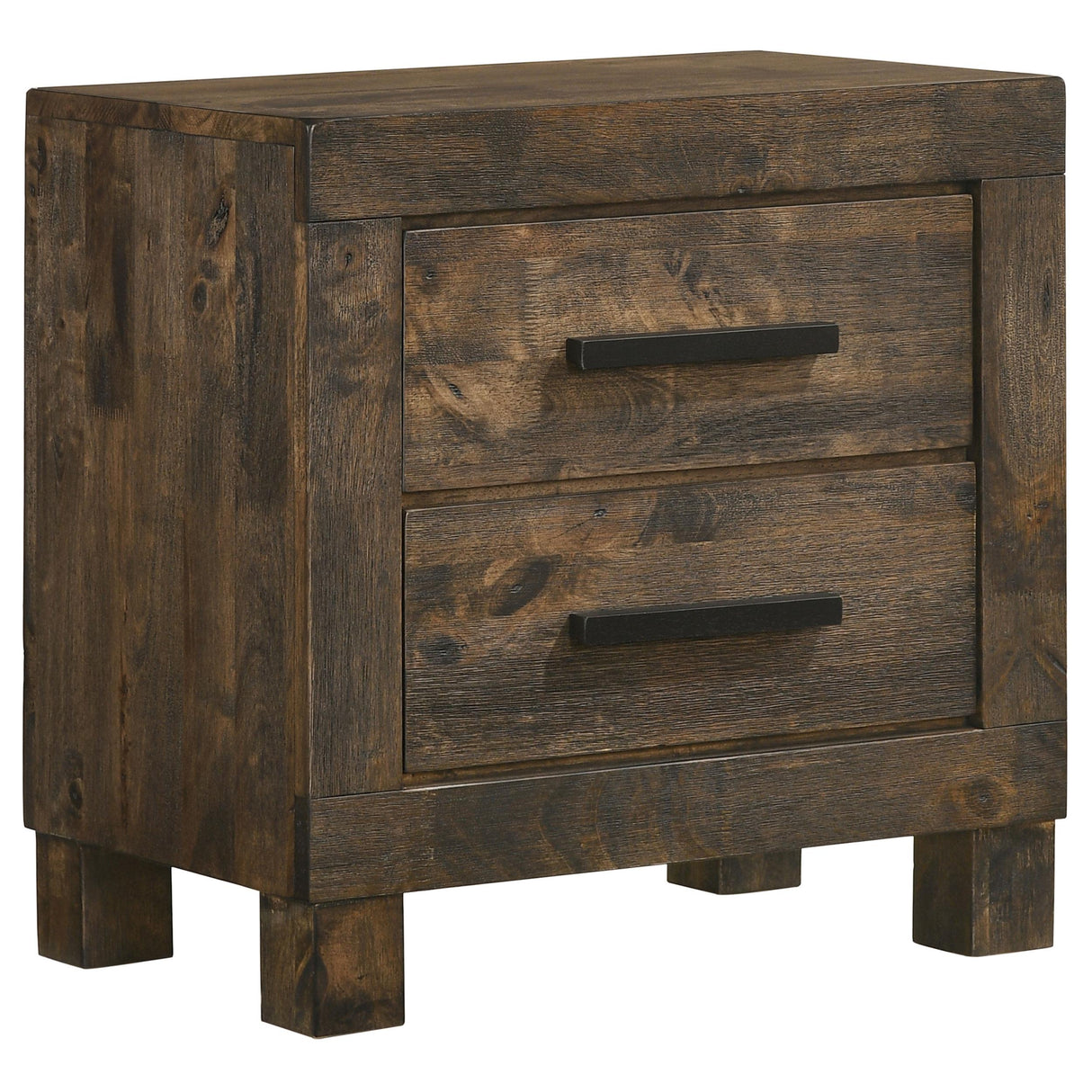 Woodmont Rustic Golden Brown 4-Piece Queen Platform Bedroom Set from Coaster - Luna Furniture
