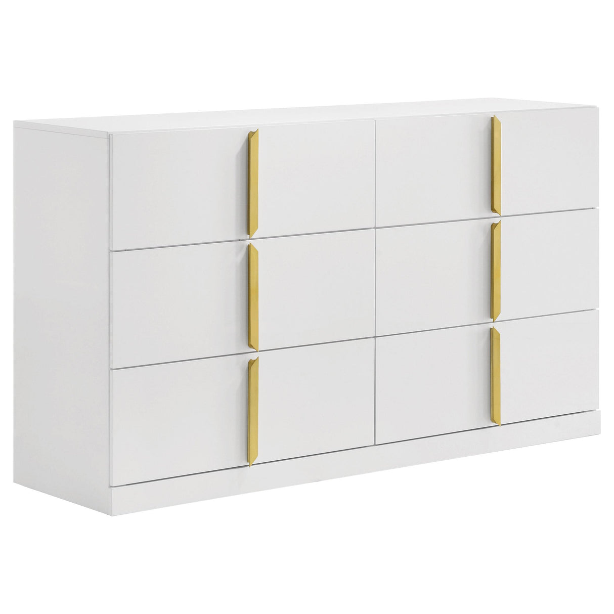 Ines Navy and White High Gloss 5-Piece Eastern King Bedroom Set from Coaster - Luna Furniture