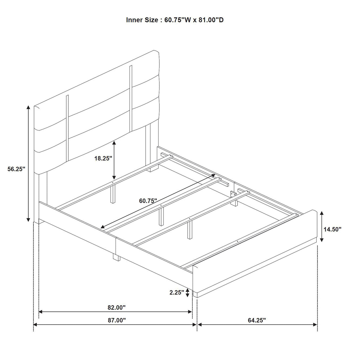 Ines Navy and White High Gloss 5-Piece Queen Bedroom Set from Coaster - Luna Furniture