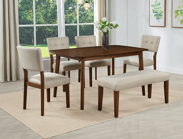 Gregory Beige/Brown Dining Bench from Crown Mark - Luna Furniture