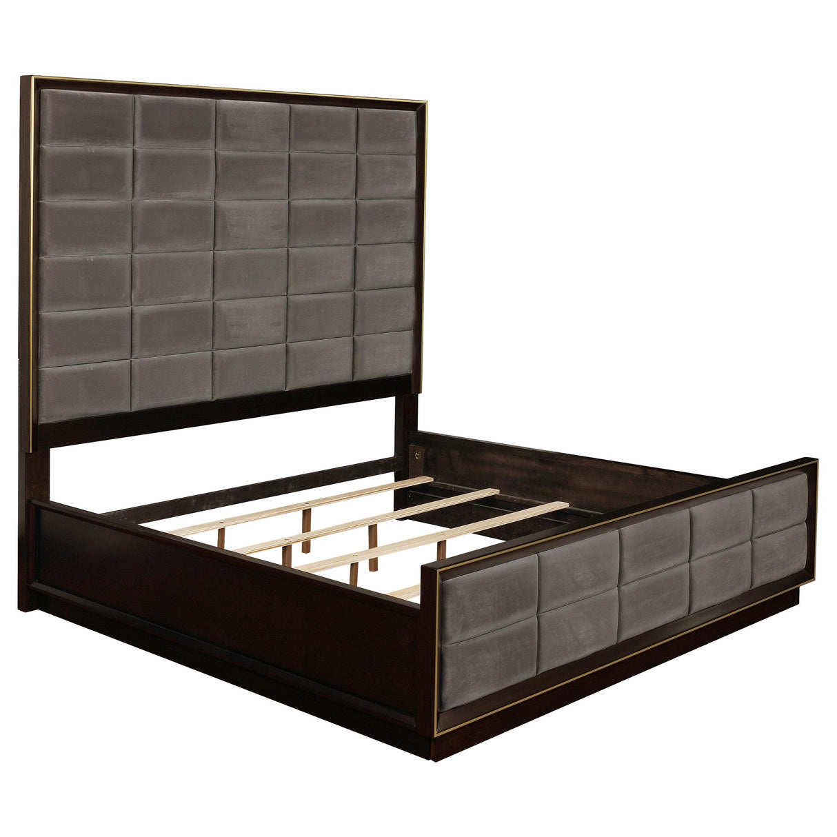 Winslow Smokey Walnut 4-Piece Eastern King Storage Bedroom Set from Coaster - Luna Furniture