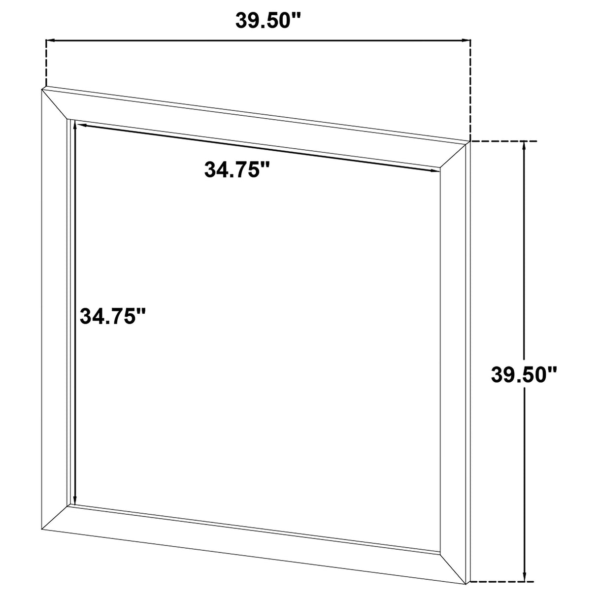 Wright Brown Oak Dresser Mirror (Mirror Only) from Coaster - Luna Furniture