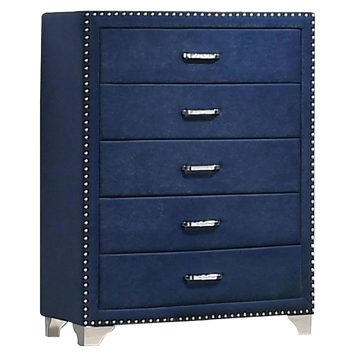 Melody Pacific Blue Tufted Upholstered 5-Piece Queen Bedroom Set from Coaster - Luna Furniture
