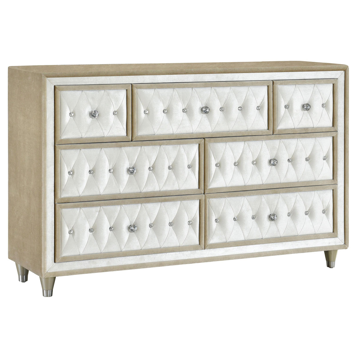 Antonella Ivory / Camel 5-piece California King Bedroom Set from Coaster - Luna Furniture