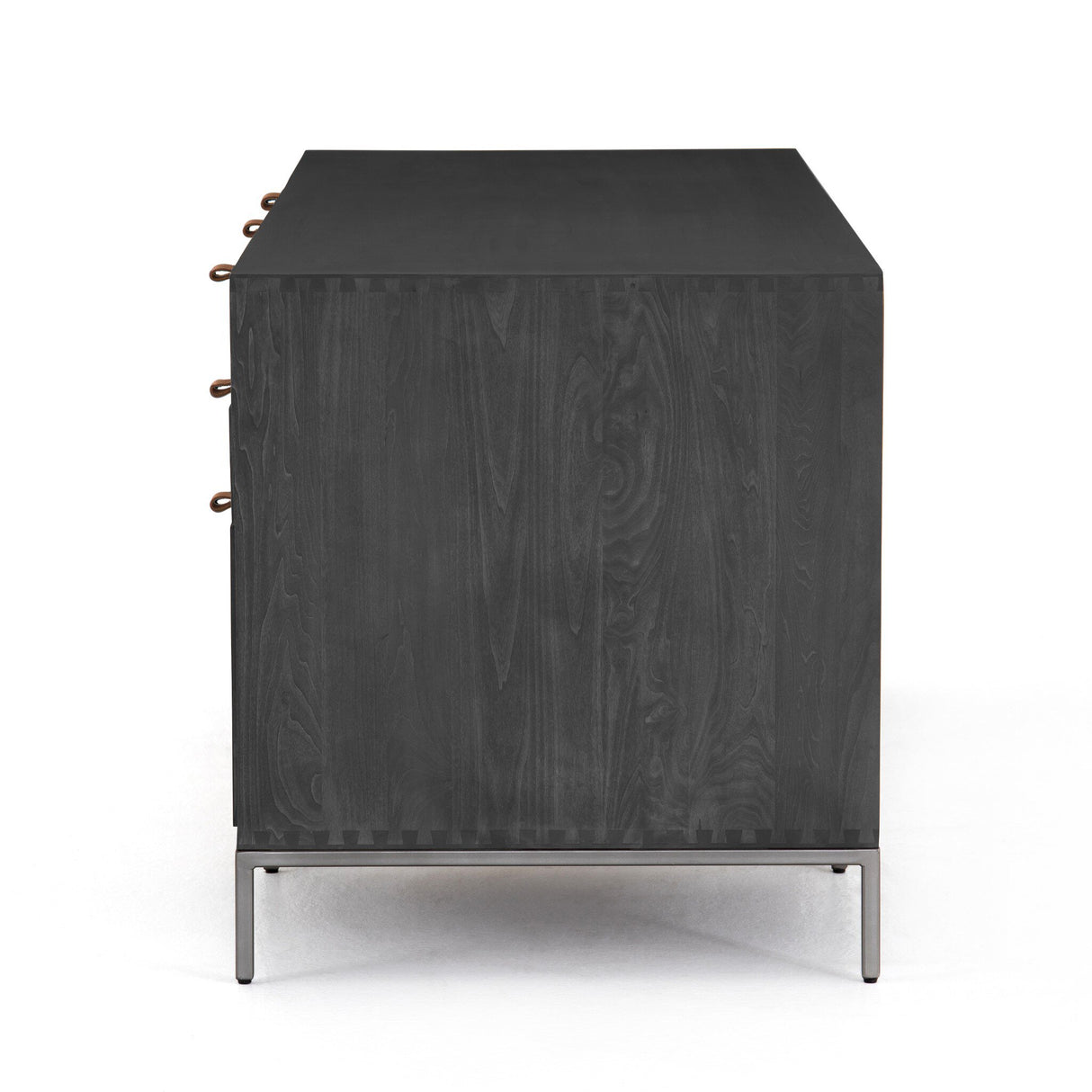 Trey Executive Desk in Black Wash Poplar from Four Hands - Luna Furniture