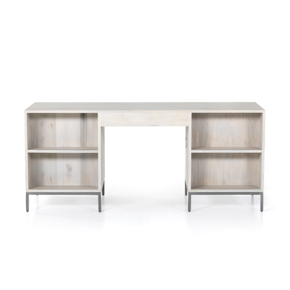 Trey Executive Desk in Dove Poplar from Four Hands - Luna Furniture