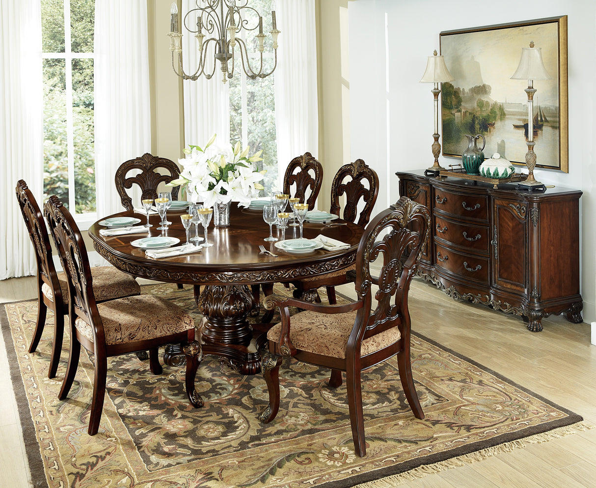 Deryn Park Cherry Round/Oval Dining Table from Homelegance - Luna Furniture
