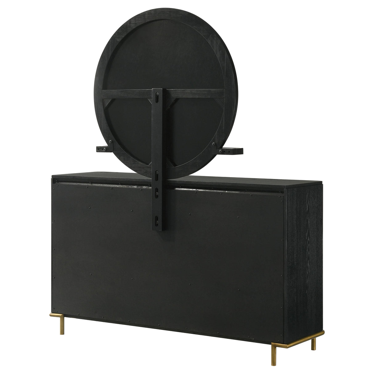 Arini Black 8-Drawer Bedroom Dresser with Mirror from Coaster - Luna Furniture