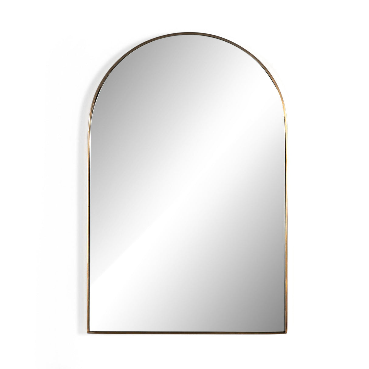 Georgina Small Mirror in Polished Brass from Four Hands - Luna Furniture