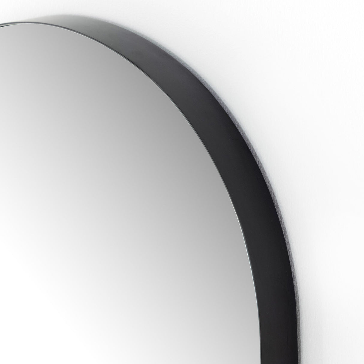 Georgina Small Mirror in Iron Matte Black from Four Hands - Luna Furniture