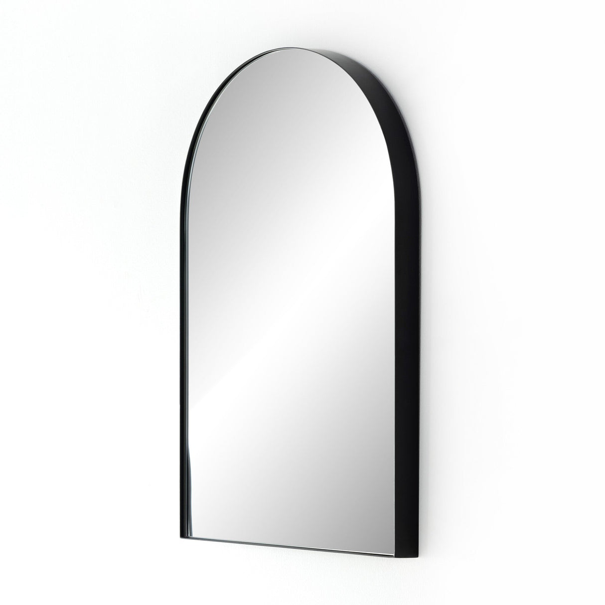 Georgina Small Mirror in Iron Matte Black from Four Hands - Luna Furniture