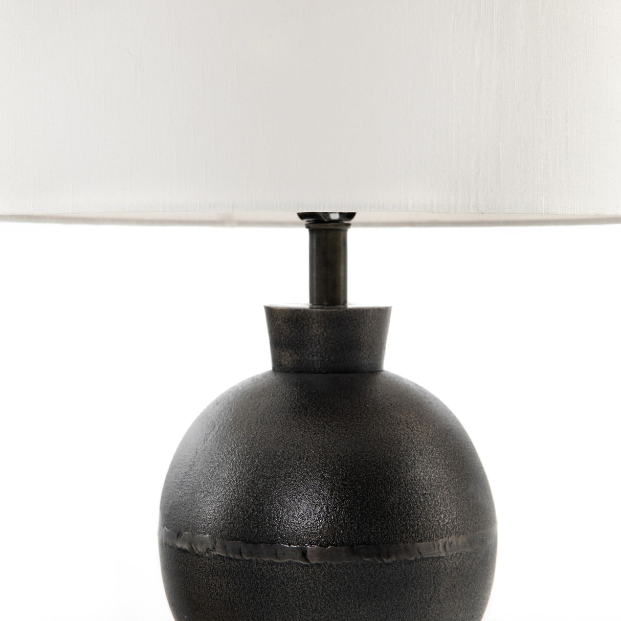 Kelita Table Lamp in Textured Black Aluminum from Four Hands - Luna Furniture
