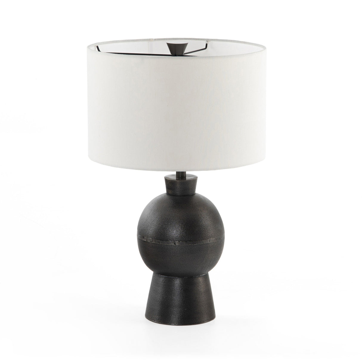 Kelita Table Lamp in Textured Black Aluminum from Four Hands - Luna Furniture