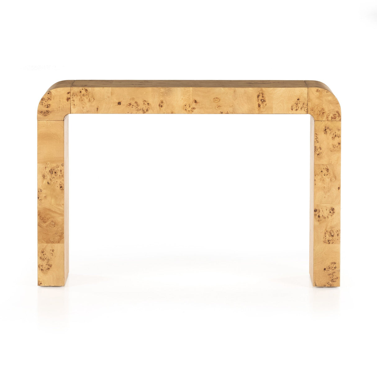 Jenson Console Table in Natural Poplar Burl Veneer from Four Hands - Luna Furniture