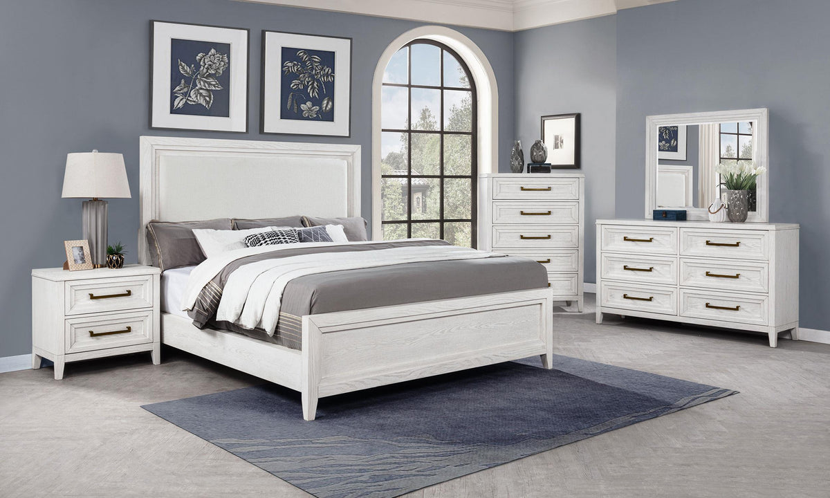 Marielle Distressed White 2-Drawer Nightstand from Coaster - Luna Furniture