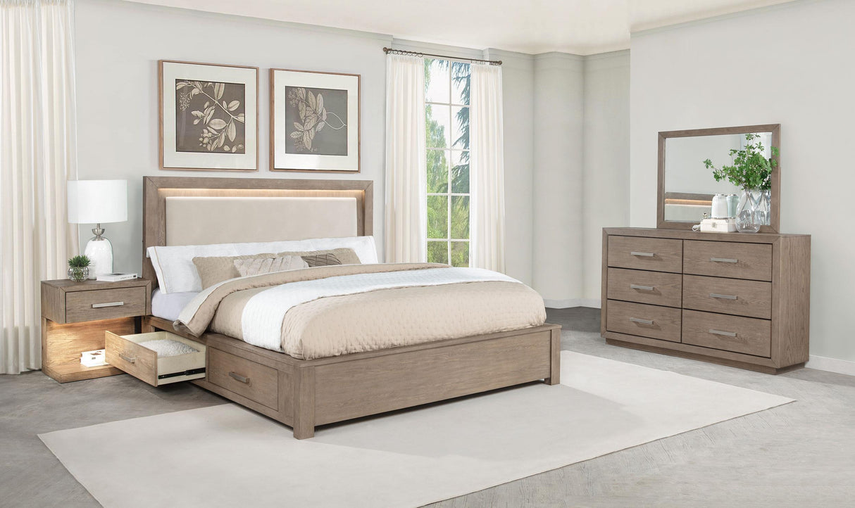 Kenora Barley Brown 4-Piece Queen Bedroom Set from Coaster - Luna Furniture