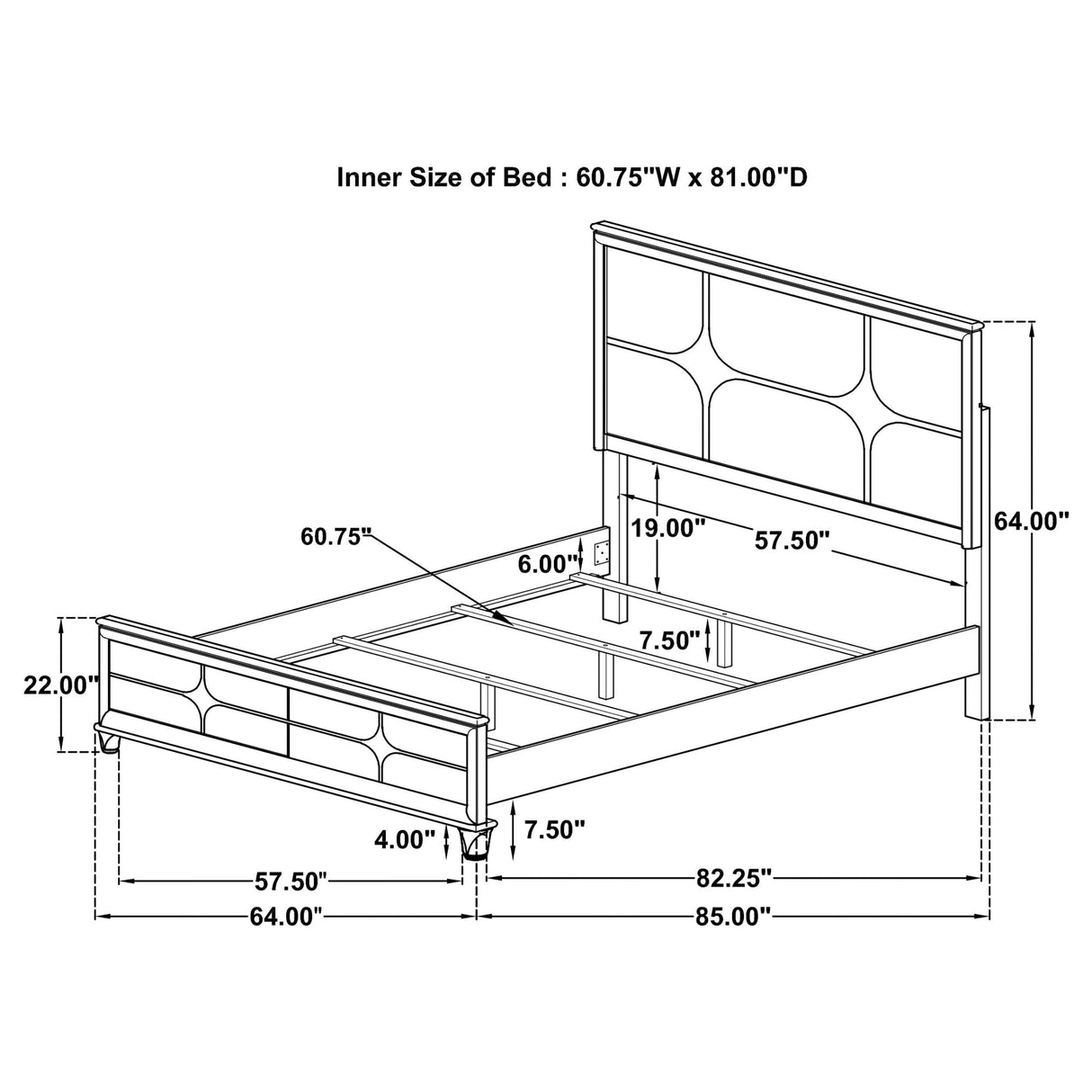 Olivia Pearl White Queen Panel Bed with LED Headboard from Coaster - Luna Furniture
